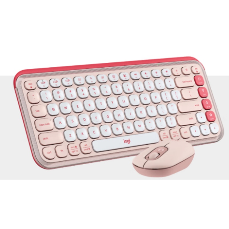 罗技 LOGITECH POP ICON COMBO 无线蓝牙键鼠套装 粉色  计价单位:套