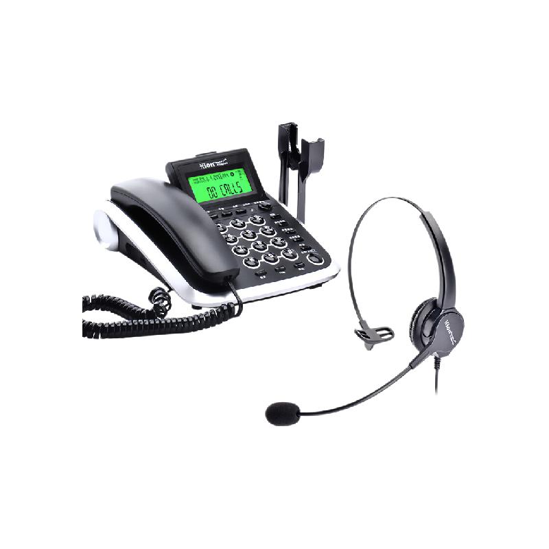 北恩 HION V200+FOR630 商务办公话机 呼叫中心客服专用耳麦电话机话务员耳机座机 选配FOR630单耳 计价单位:套