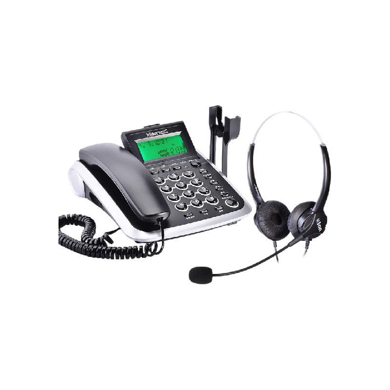 北恩 HION V200+FOR600D 商务办公话机 呼叫中心客服专用耳麦电话机话务员耳机座机 选配FOR600D双耳 计价单位:套