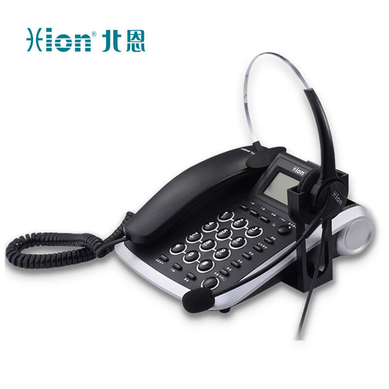 北恩 HION V200H 耳机电话机套装 适用话务员客服呼叫中心固定电话座机 不带录音 计价单位:套