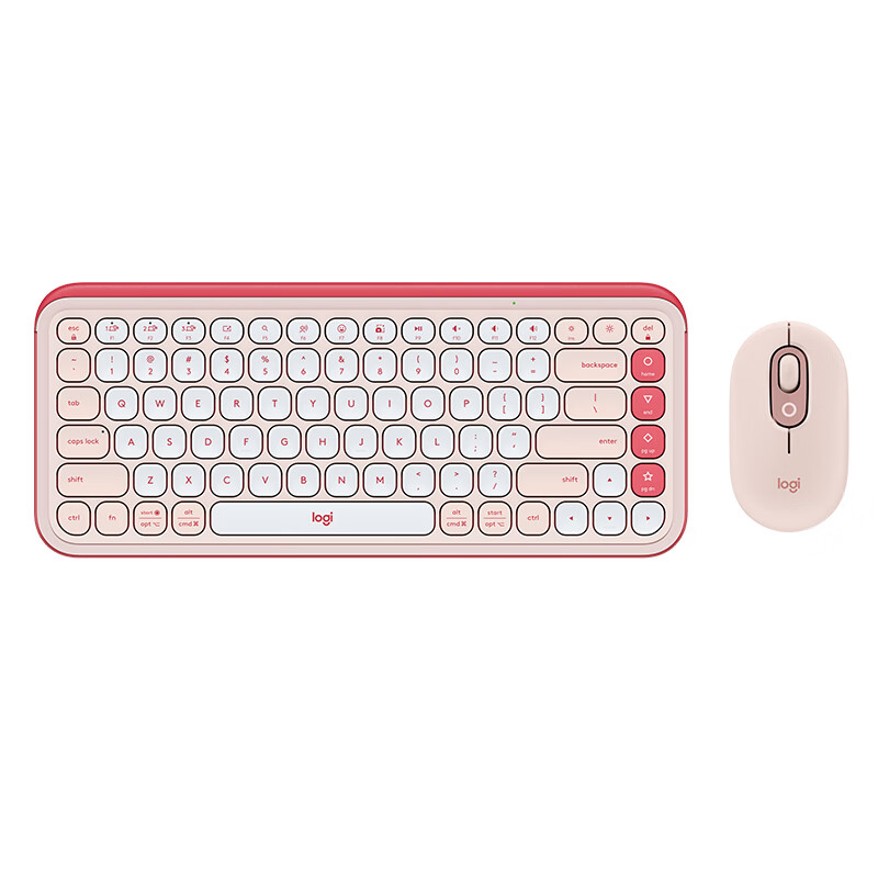 罗技 LOGITECH POP ICON COMBO 无线蓝牙键鼠套装 粉色  计价单位:套