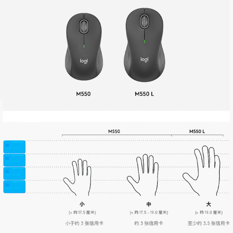罗技 LOGITECH M550 无线鼠标 黑色 计价单位:个