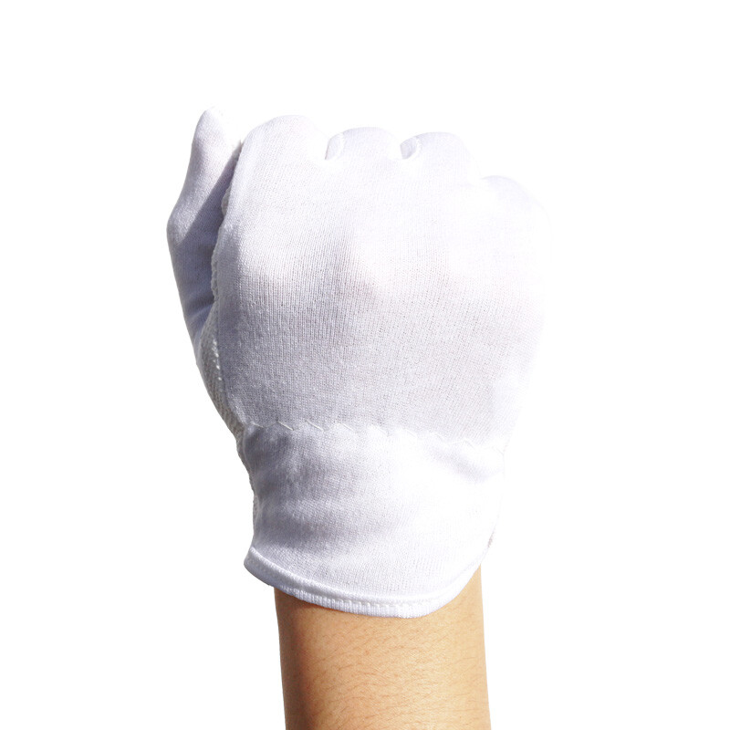 谋福  9369 礼仪手套 表演 精致白手套 5付装 防滑款 白色 计价单位:包