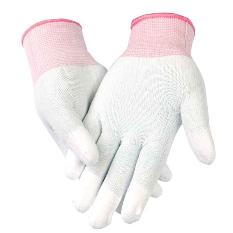 谋福  8034 劳保手套 PU涂层 粉色 S码 计价单位:副