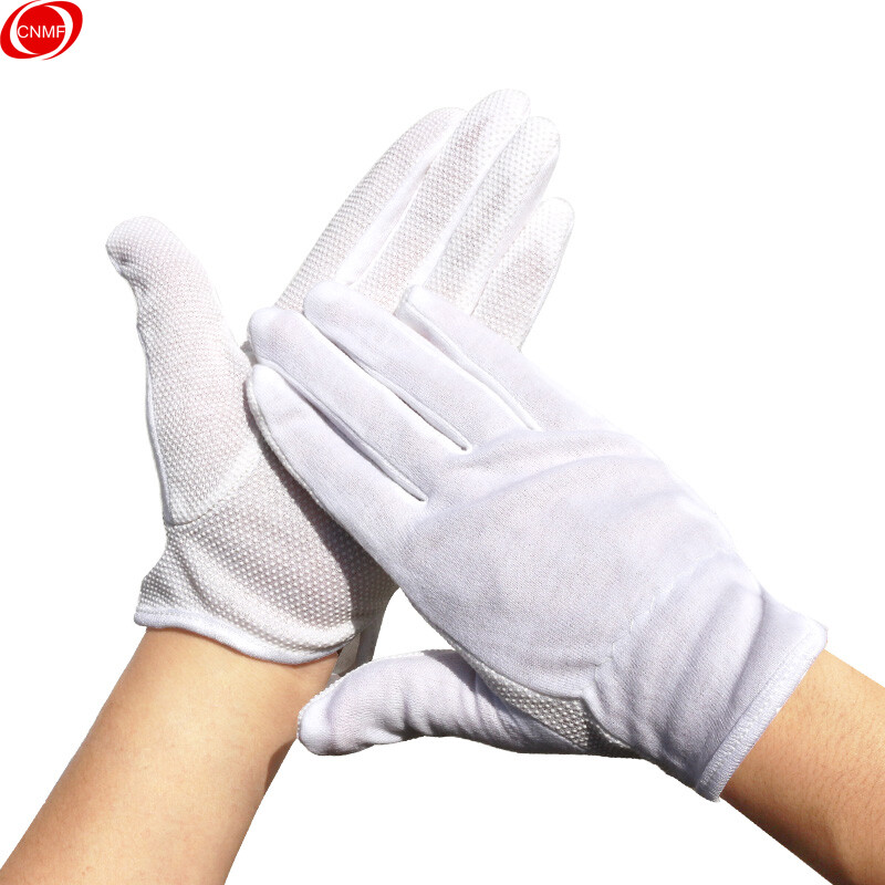 谋福  9369 礼仪手套 表演 精致白手套 5付装 防滑款 白色 计价单位:包