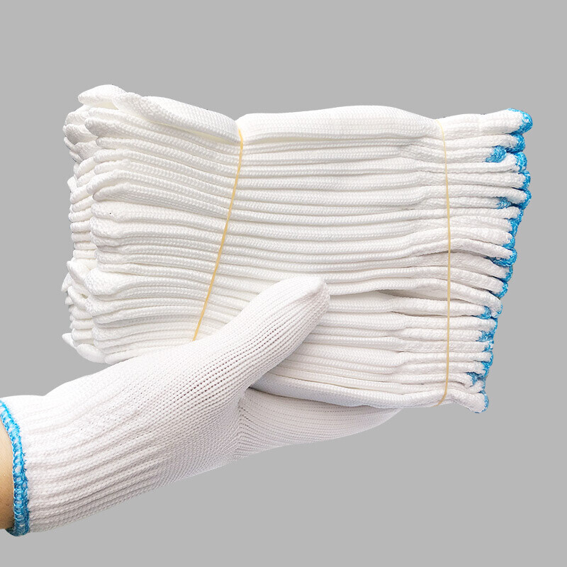 谋福  211 劳保手套 尼龙手套防护手套线手套耐磨手套 600g加厚款12副装 计价单位:打