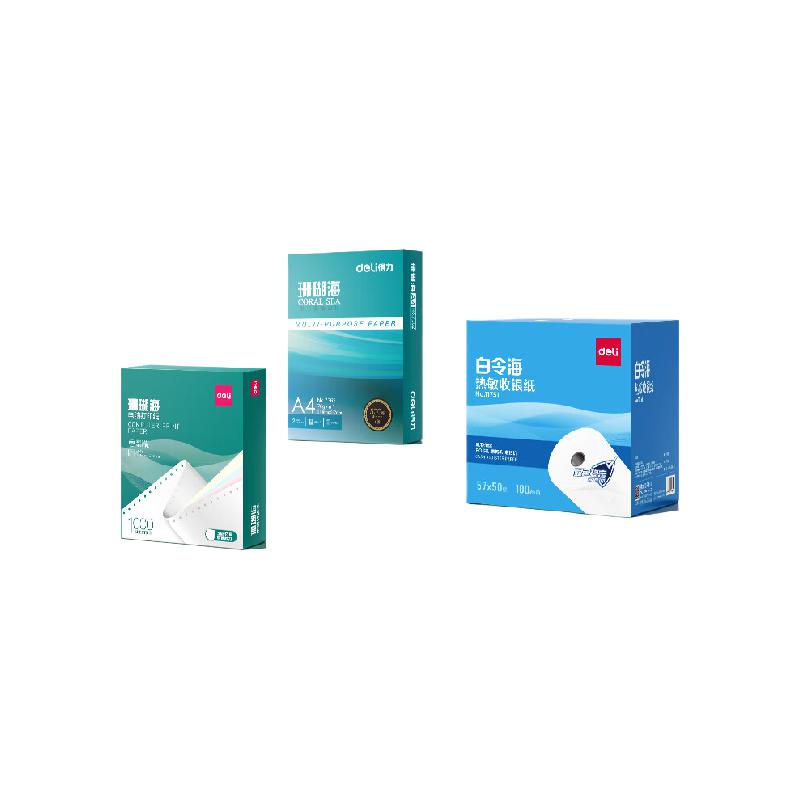 得力 deli ZS172 收银纸  80*80型43米*5卷 薄荷海热敏收银纸 京东外卖餐饮后厨打印纸 计价单位:卷