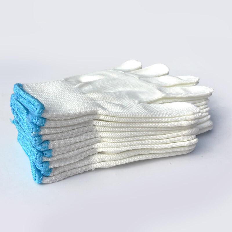 谋福  211 劳保手套 尼龙手套防护手套线手套耐磨手套 600g加厚款12副装 计价单位:打