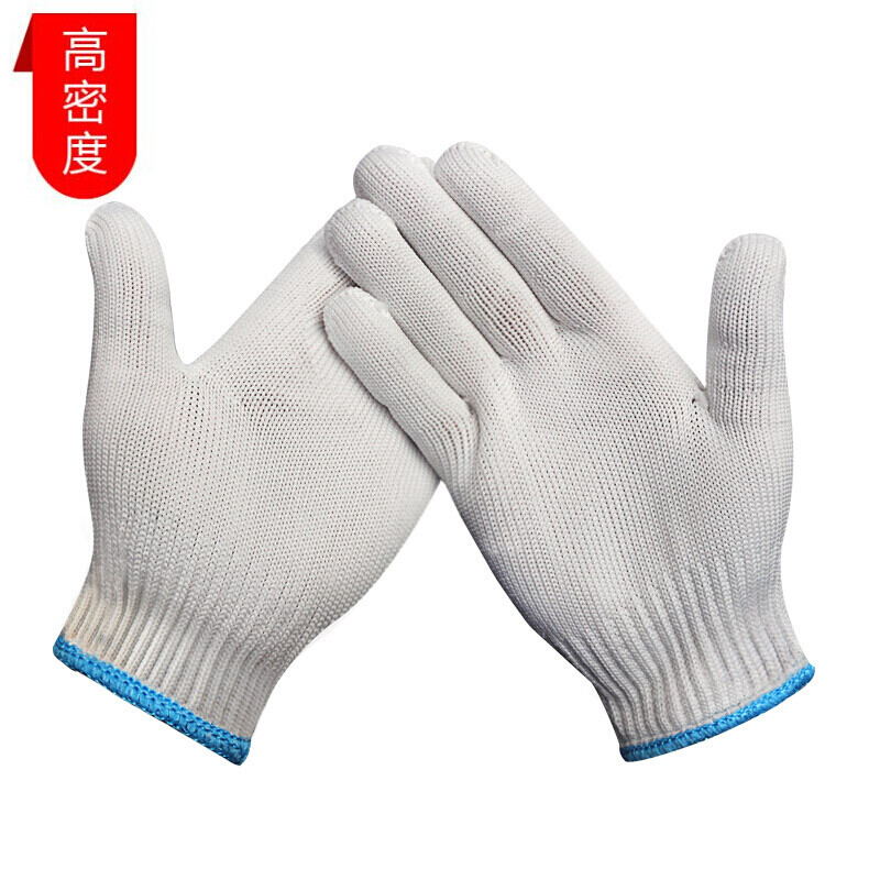 谋福  211 劳保手套 尼龙手套防护手套线手套耐磨手套 600g加厚款12副装 计价单位:打