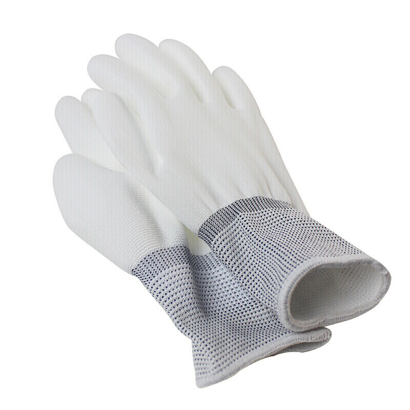 谋福  CNMF8036-3 PU涂掌手套 PU涂层涂胶劳保 防护尼龙手套【L号(灰色边)24cm10副装】 计价单位:包