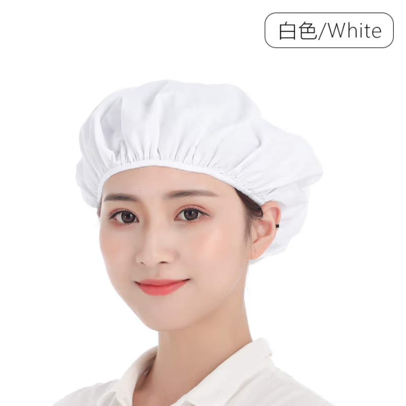 谋福  264 防尘工作帽 全松紧布帽 粉色 计价单位:顶