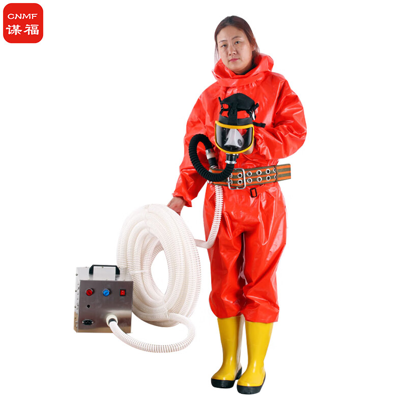 谋福  758 电动式空气呼吸器 双人用长管防毒面具(送风机1台+配两根20米长管) 计价单位:套