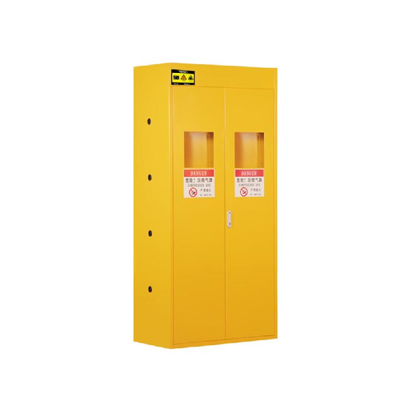 海斯迪克  HKCL-984 实验室气瓶储存柜 黄色双瓶无报警 计价单位:个