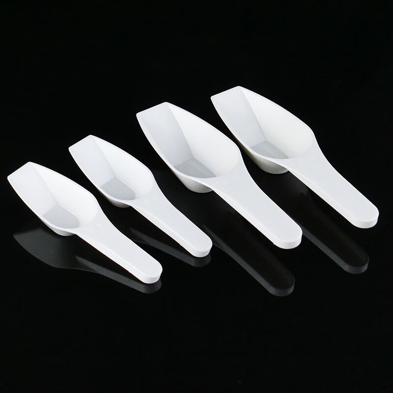 海斯迪克  HKCL-901 实验室塑料药勺 PP称量勺 10ml+25ml+50ml+100ml 计价单位:套