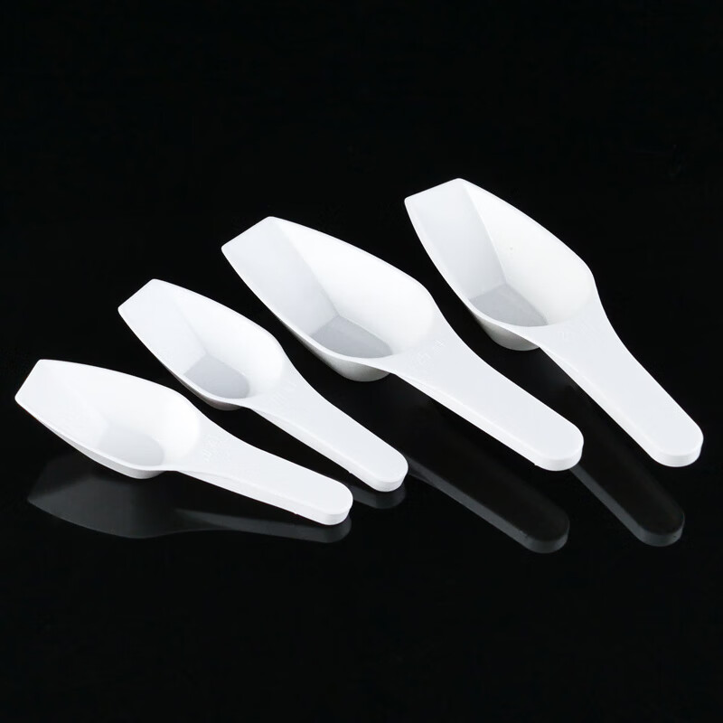 海斯迪克  HKCL-901 实验室塑料药勺 PP称量勺 10ml+25ml+50ml+100ml 计价单位:套