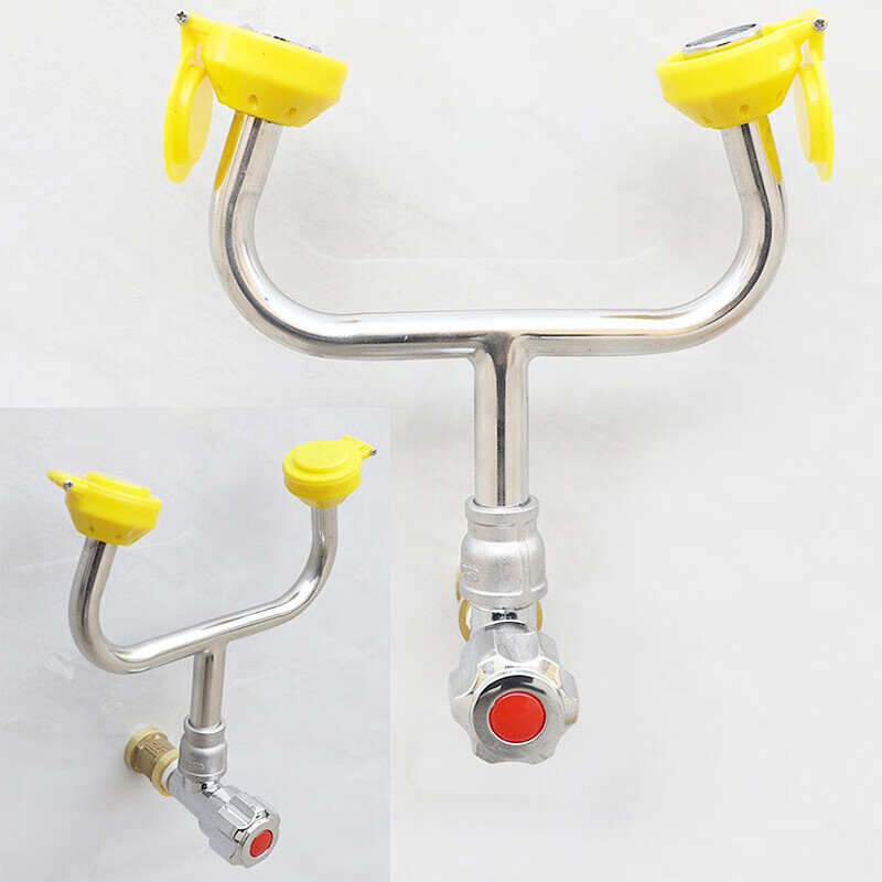 海斯迪克  HK-673 304不锈钢洗眼器 立式冲淋装置实验室用紧急喷淋洗眼器 简易式 计价单位:个