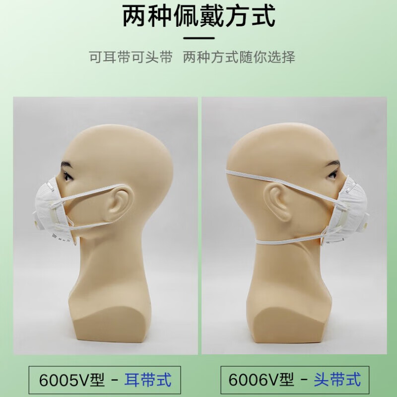 一护  6006V 戴呼吸阀防甲醛二手烟防固态烟雾防雾霾天气口罩 头戴一盒（10只） 计价单位:盒