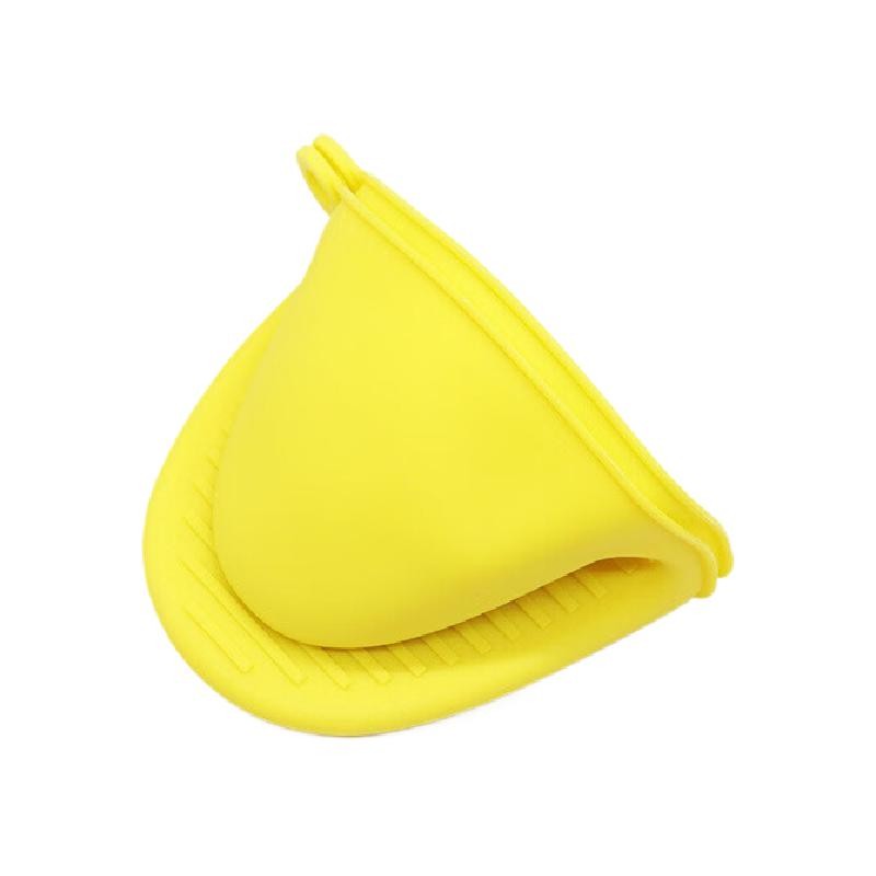 谋福   tj683 加厚款硅胶隔热手套  黄色手夹6只装 计价单位:包