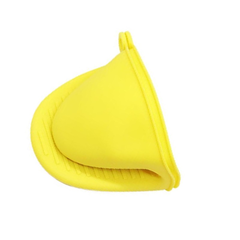 谋福   tj683 加厚款硅胶隔热手套  黄色手夹6只装 计价单位:包