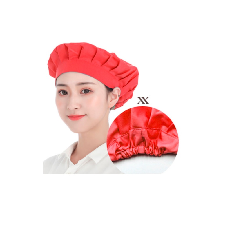 谋福  979 工作帽 网帽 防尘透气卫生无尘 松紧布帽红色（5个） 计价单位:打