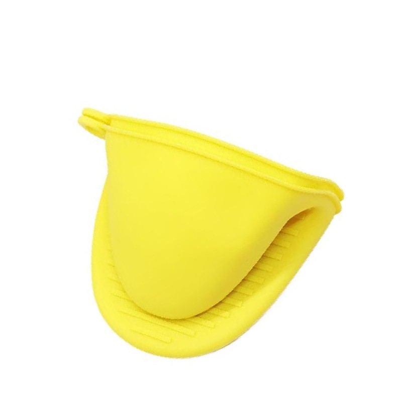 谋福   tj683 加厚款硅胶隔热手套  黄色手夹6只装 计价单位:包