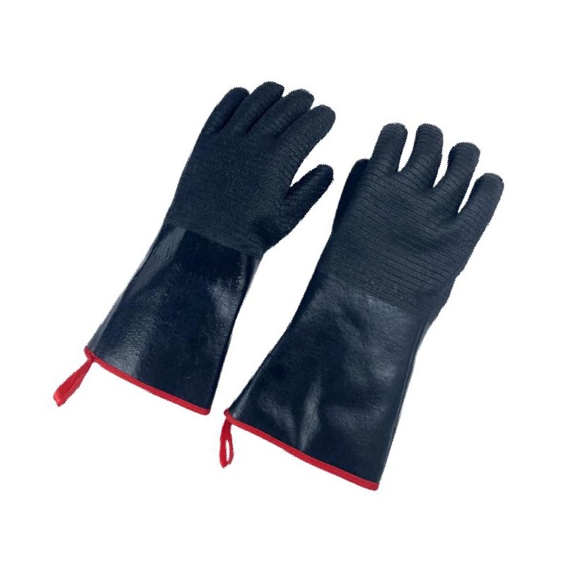 谋福 tj859 劳保防水防溅油泼防蒸汽烧烤隔热黑色氯丁胶耐高温手套 (14英寸厚款 ) 计价单位:副 谋福 tj859 劳保防水防溅油泼防蒸汽烧烤隔热黑色氯丁胶耐高温手套 (14英寸厚款 ) 计价单位:副