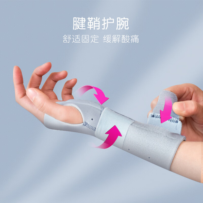 谋福  tj303 关节固定器支具 劳损康复保护套 S码 左手灰色 （适合腕围13.5-16cm） 计价单位:个