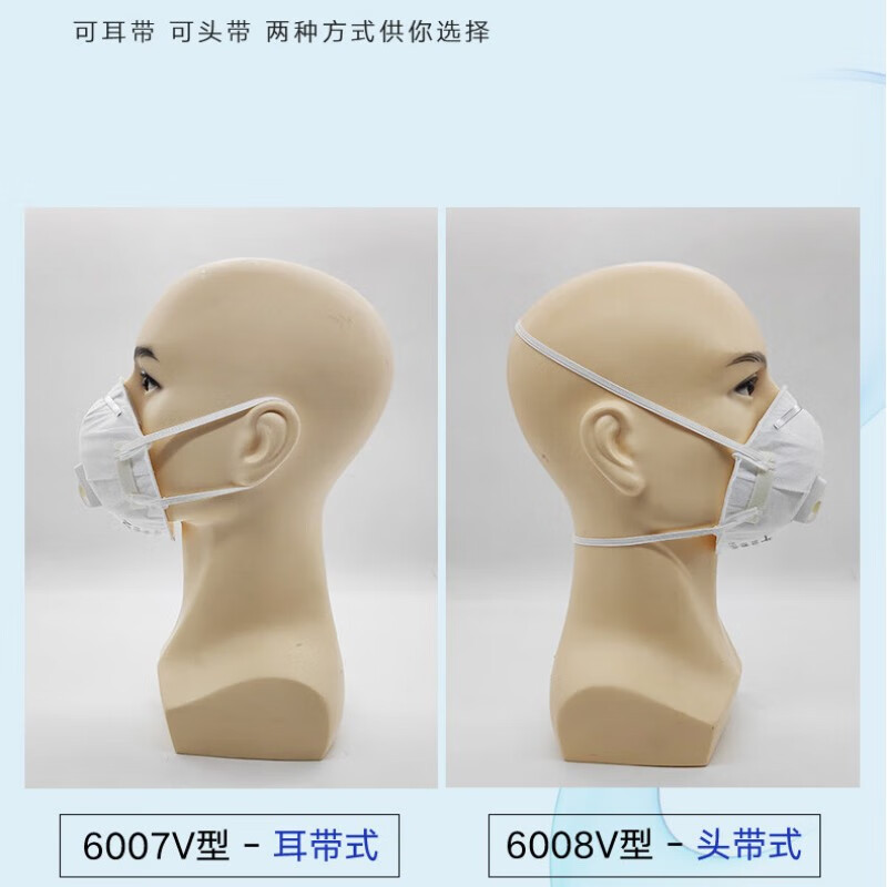 一护  6007V 带呼吸阀耳戴式口罩 10只 计价单位:盒
