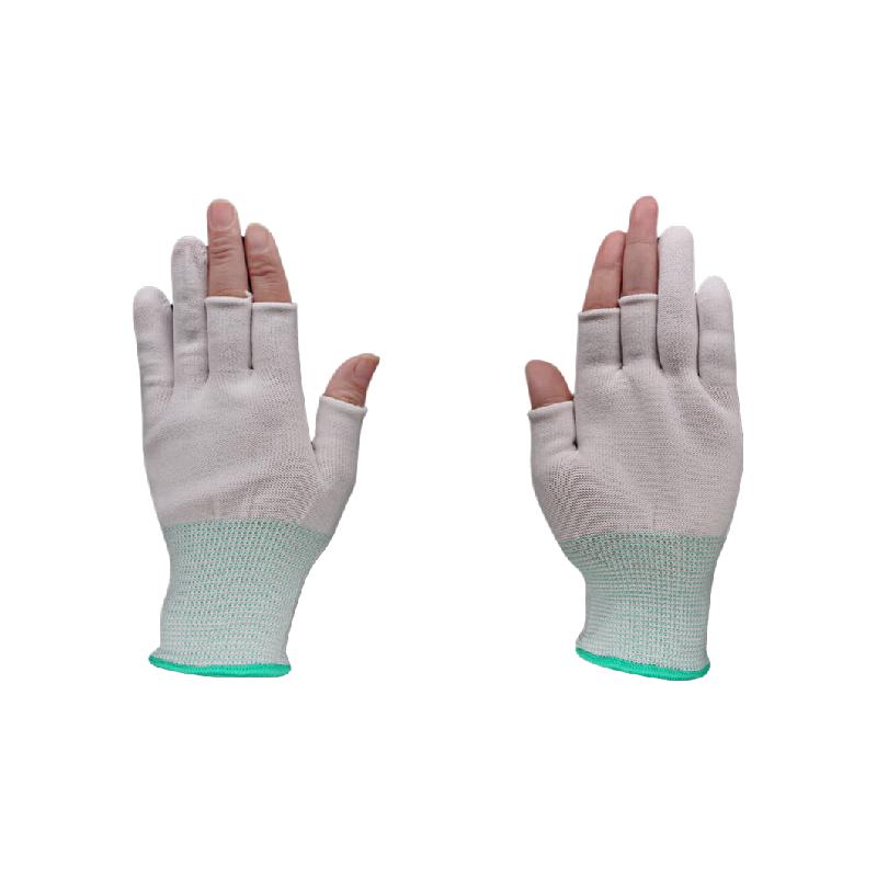 谋福  tj1659 尼龙露指手套 弹力劳保手套 白色露3指M码 12双装 计价单位:打