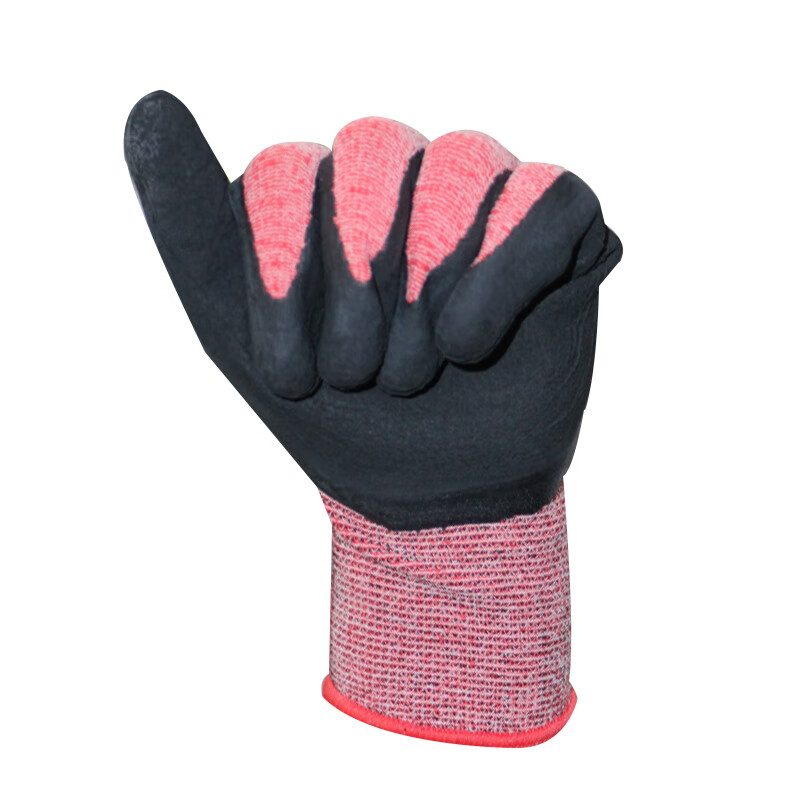 谋福  G6512 劳保手套 加厚防滑乳胶发泡系列 （红色F6乳胶发泡） （12/打） 计价单位:打