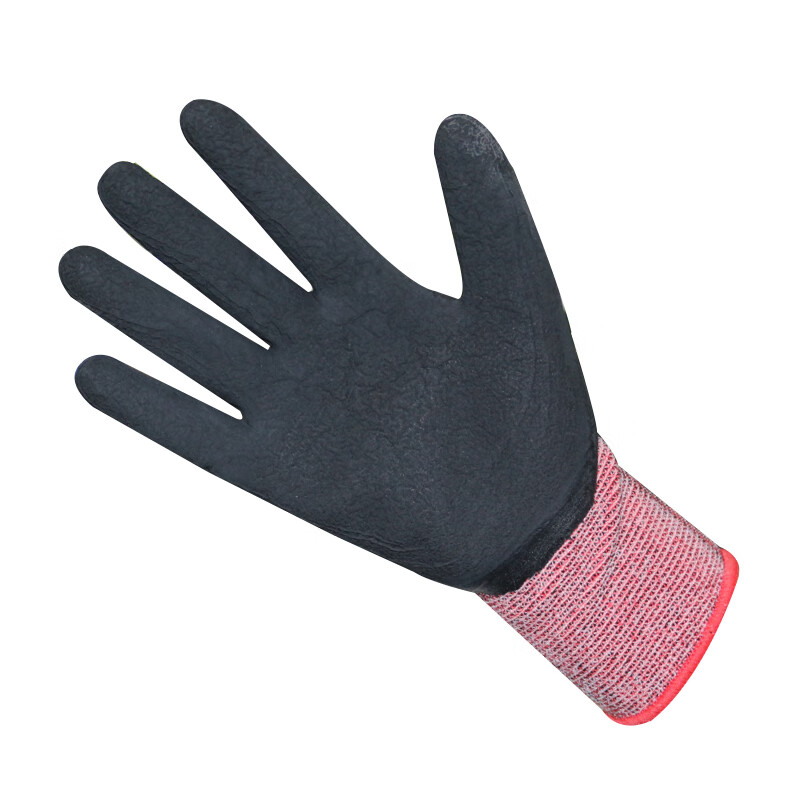 谋福  G6512 劳保手套 加厚防滑乳胶发泡系列 （红色F6乳胶发泡） （12/打） 计价单位:打