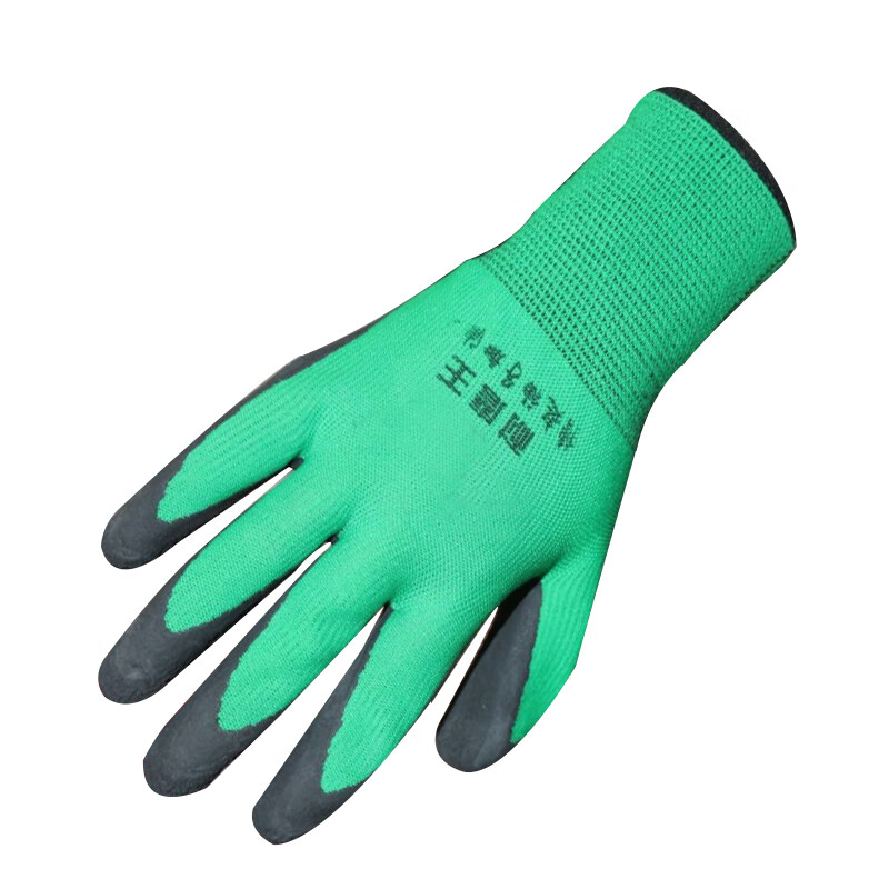 谋福   G6512 劳保手套 加厚防滑乳胶发泡系列 (绿黑乳胶发泡) (1打) 计价单位:打 谋福   G6512 劳保手套 加厚防滑乳胶发泡系列 (绿黑乳胶发泡) (1打) 计价单位:打