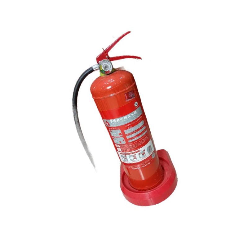 谋福  tj1772 灭火器底座 灭火器底座自发光底托干粉灭火器4kg5kg塑料底座ABS架子放置架（精装款夜光3-5公斤底座） 计价单位:个