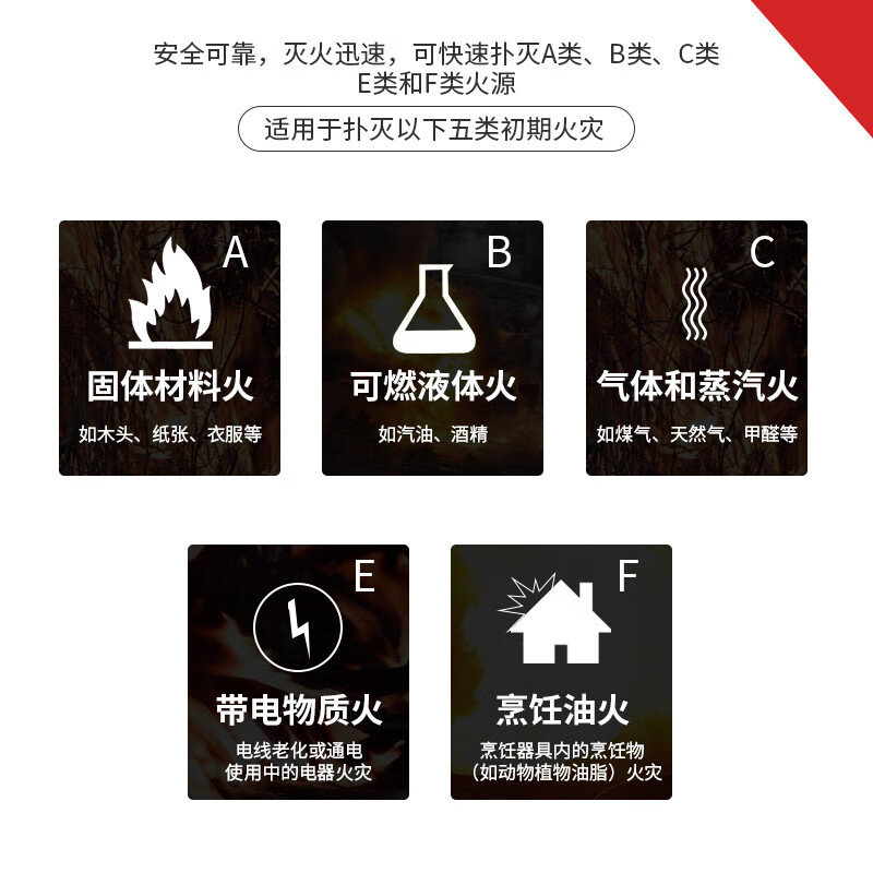 谋福  ABC2 干粉灭火器 2kg（船级社CCS认证）2公斤手提式干粉灭火器船舶年检专用灭火器 计价单位:个