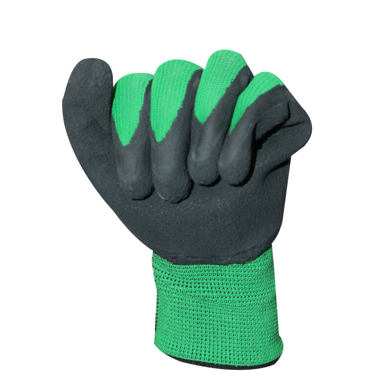谋福   G6512 劳保手套 加厚防滑乳胶发泡系列 (绿黑乳胶发泡) (1打) 计价单位:打 谋福   G6512 劳保手套 加厚防滑乳胶发泡系列 (绿黑乳胶发泡) (1打) 计价单位:打
