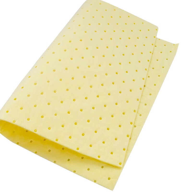 海斯迪克  HKCL-343 实验室化学品吸附棉 100片 黄色40cm*50cm*2mm 计价单位:包