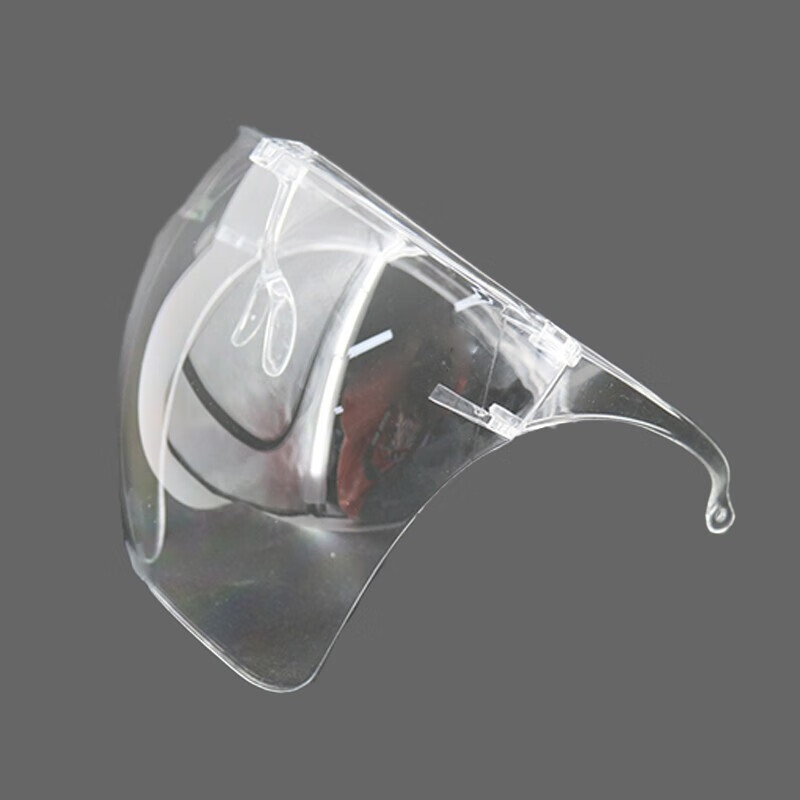 海斯迪克  HKCL-408 防护防溅高清面罩 防风沙油烟防尘 实验室太空隔离面罩 透明防雾款 计价单位:个