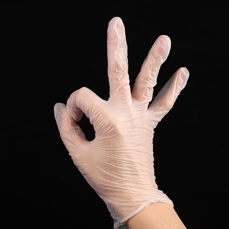 海斯迪克  HKCL-517 一次性pvc手套 实验室科研食品级美容防水手套(100只/盒) XL码透明 计价单位:盒