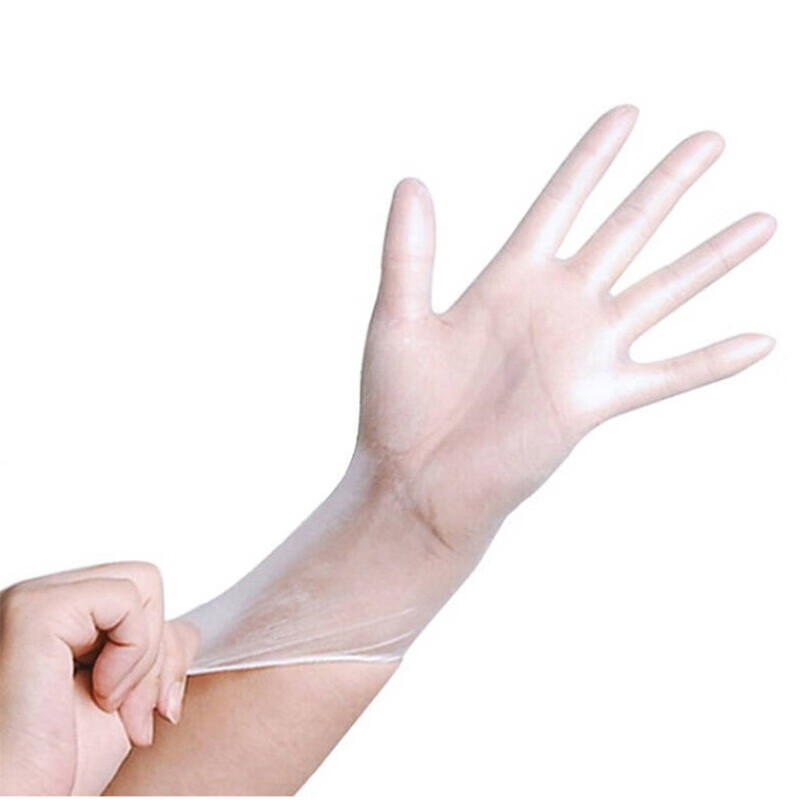 海斯迪克  HKCL-517 一次性pvc手套 实验室科研食品级美容防水手套(100只/盒) XL码透明 计价单位:盒
