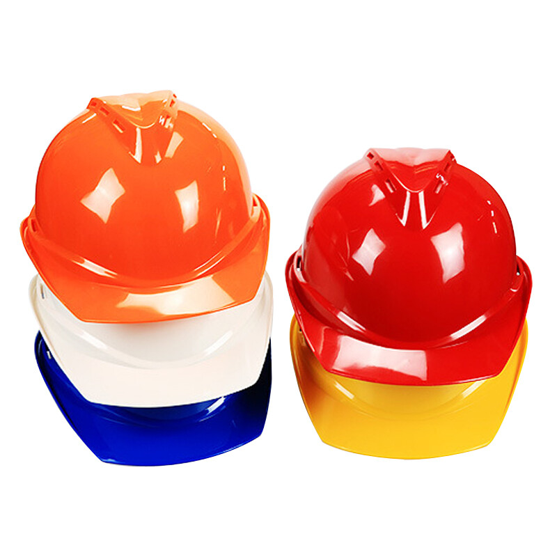 谋福  8413 ABS V型透气安全帽工程帽 橙色款 计价单位:个