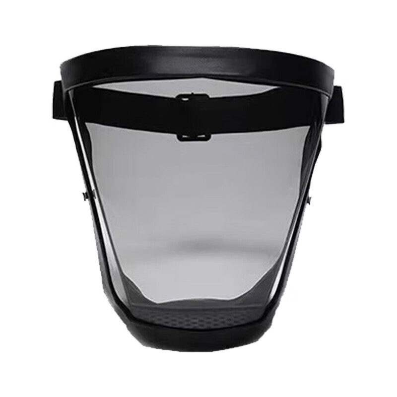 海斯迪克  HKCL-566  全脸防护面罩 实验室防飞溅面具透明防尘骑行防雾面罩 黑色白片 计价单位:片