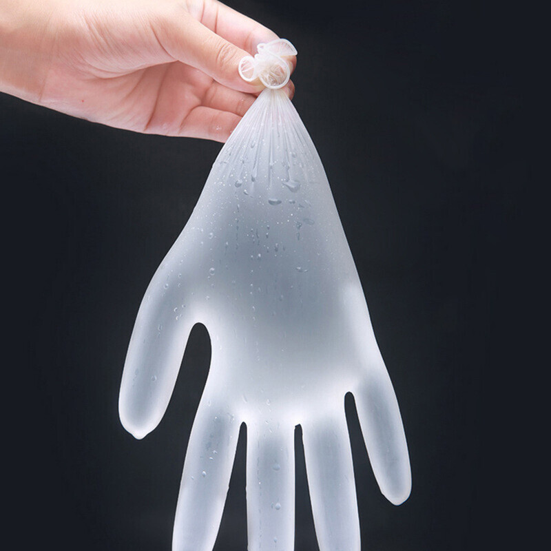 海斯迪克  HKCL-517 一次性pvc手套 实验室科研食品级美容防水手套(100只/盒) XL码透明 计价单位:盒