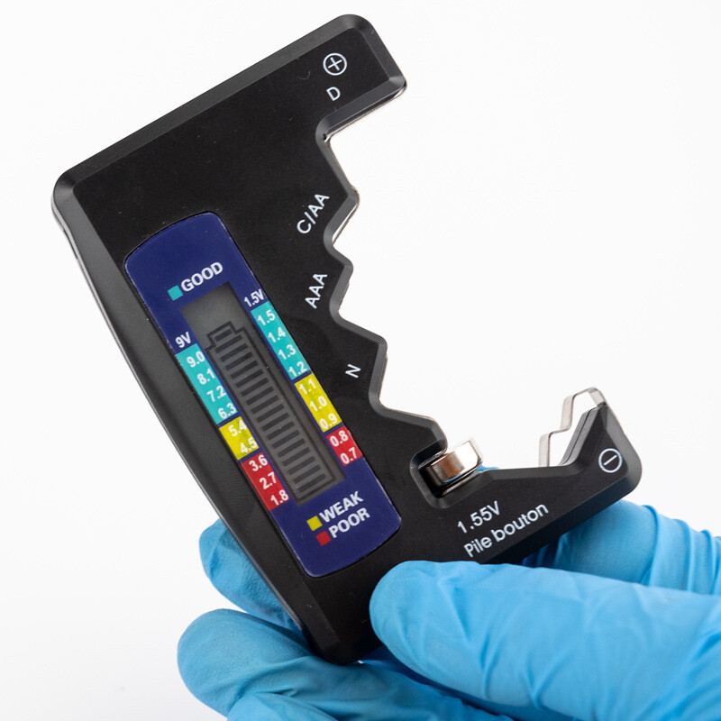 海斯迪克  HKCL-531  电池测试仪 实验室电量检测器 数显电压测量器 银色多用1.5V-9V 计价单位:个 海斯迪克  HKCL-531  电池测试仪 实验室电量检测器 数显电压测量器 银色多用1.5V-9V 计价单位:个