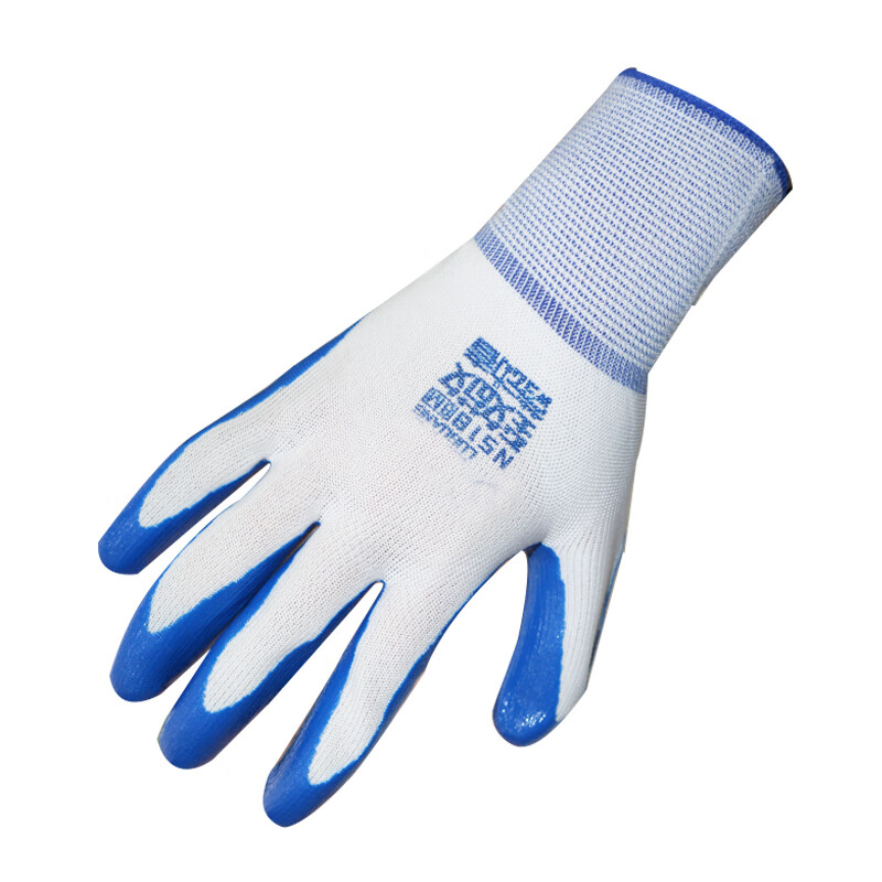 谋福 白兰丁腈42克左右 劳保浸胶挂胶手套 防滑套防护手套 (1打) 计价单位:打 谋福 白兰丁腈42克左右 劳保浸胶挂胶手套 防滑套防护手套 (1打) 计价单位:打