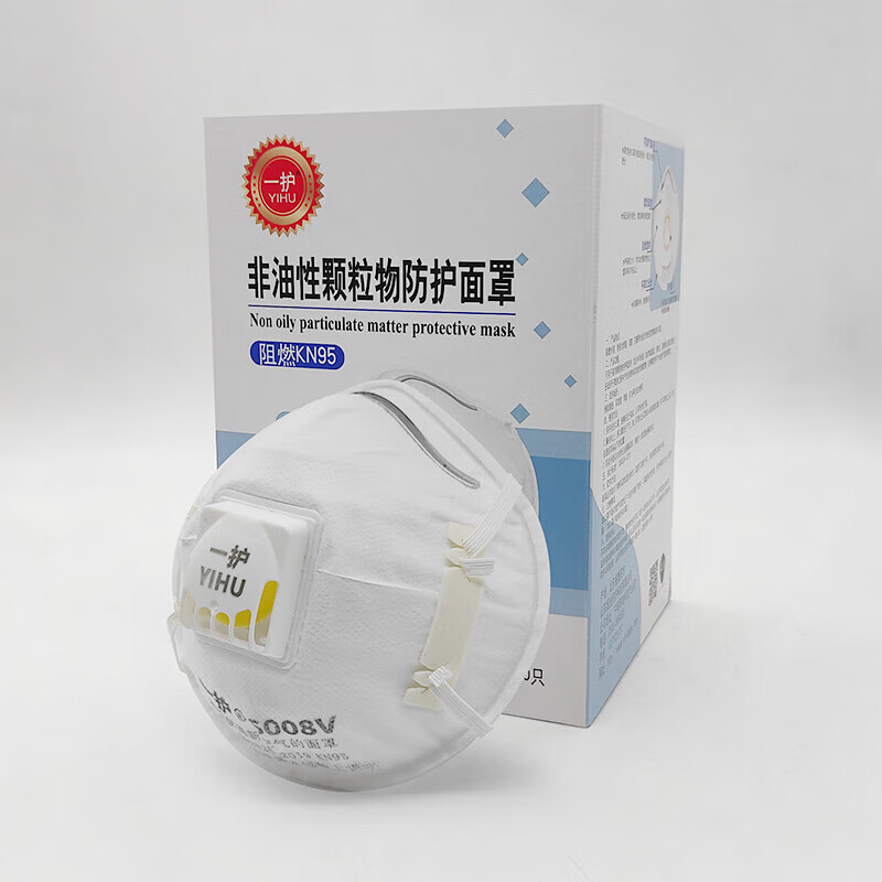 一护  6008V 口罩 呼吸阀 头戴式 计价单位:盒