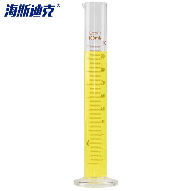 海斯迪克  gnjz-5439 玻璃量筒 刻度量筒 高透明度实验室量具 100mL（10个） 计价单位:组