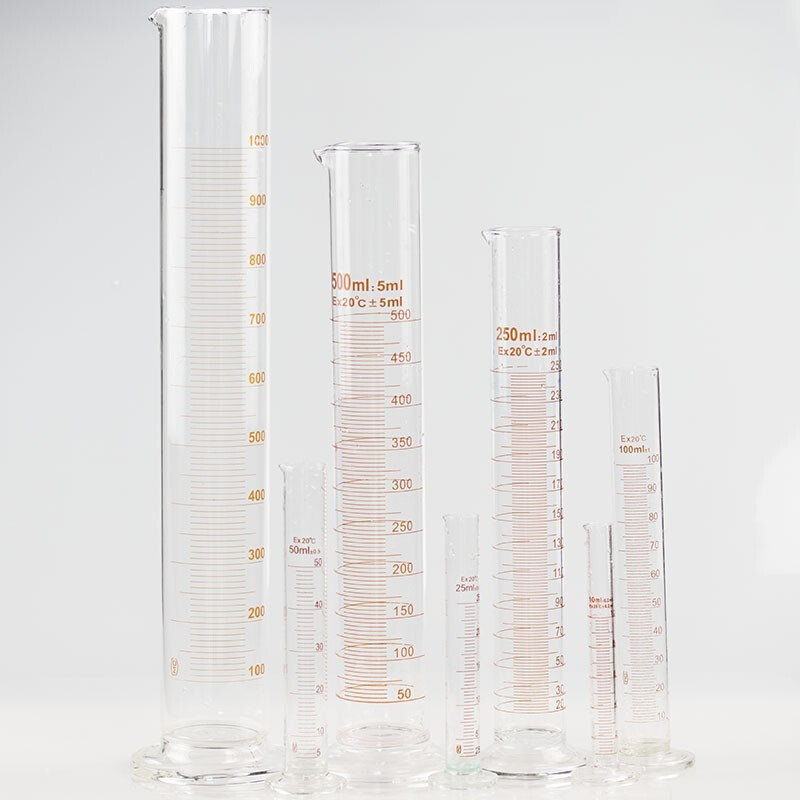 海斯迪克  gnjz-5439 玻璃量筒 刻度量筒 高透明度实验室量具 250mL 计价单位:个