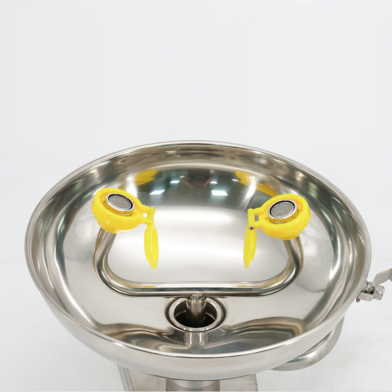 海斯迪克   HKSQ-679 洗眼器  工业实验室304不锈钢喷淋双口冲淋洗眼器 立式洗眼器 计价单位:个
