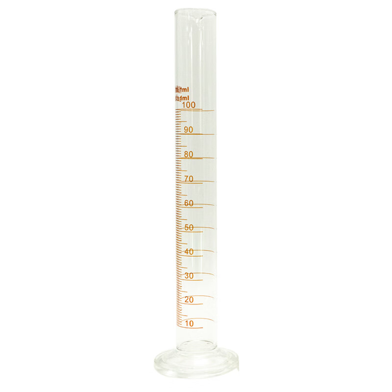 海斯迪克  HKQS-159 玻璃量筒 刻度量筒 高透明度实验室器具 100mL 计价单位:个
