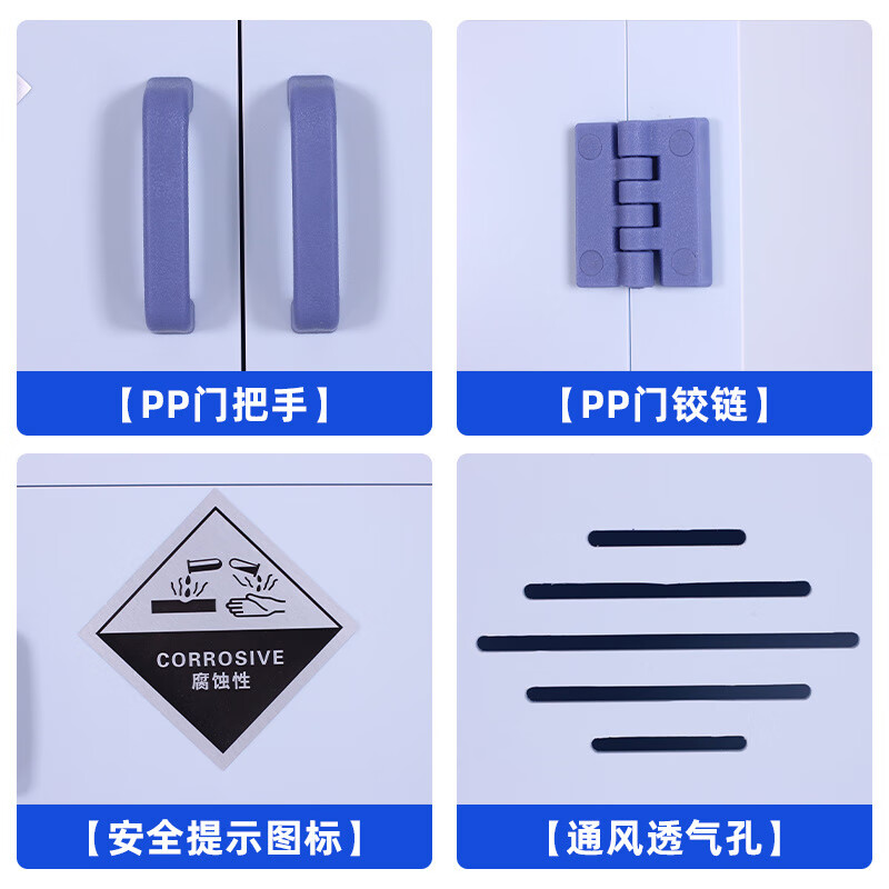 海斯迪克  HKCL-981 pp酸碱柜 实验室耐腐蚀化学品试剂存储柜 4加仑 计价单位:个